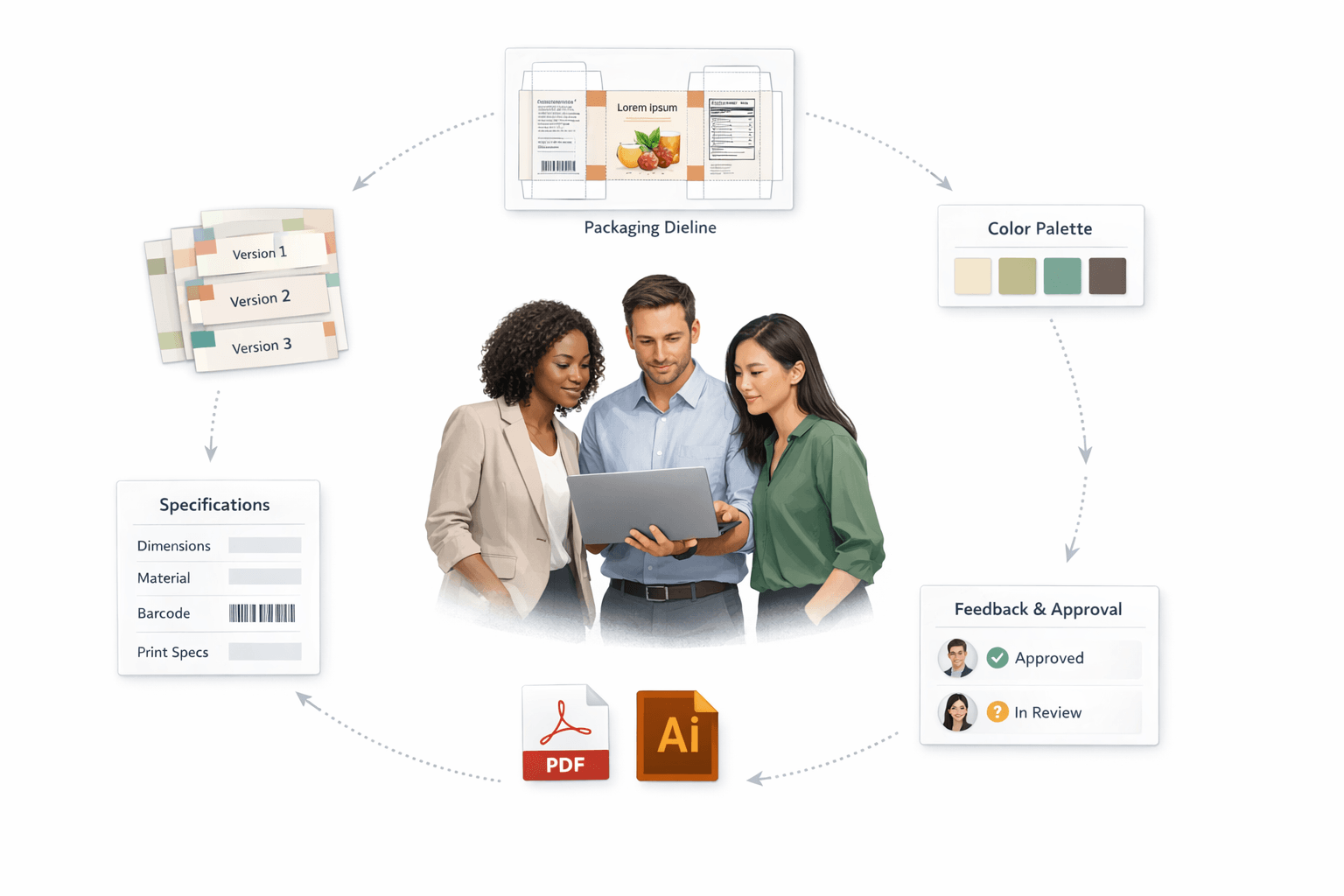 Collaborative Packaging Workflow Visualization