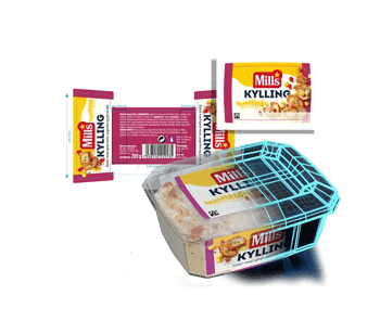CGI packaging visualization for Mills supported by Collabra