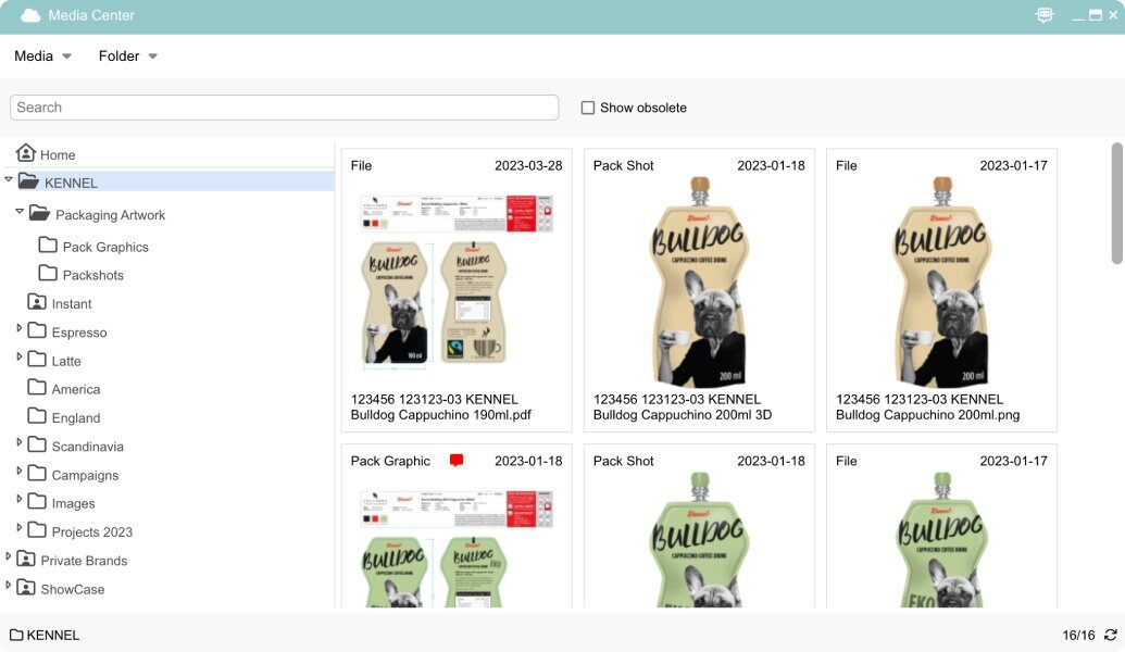 Cway Media Center Folder structure