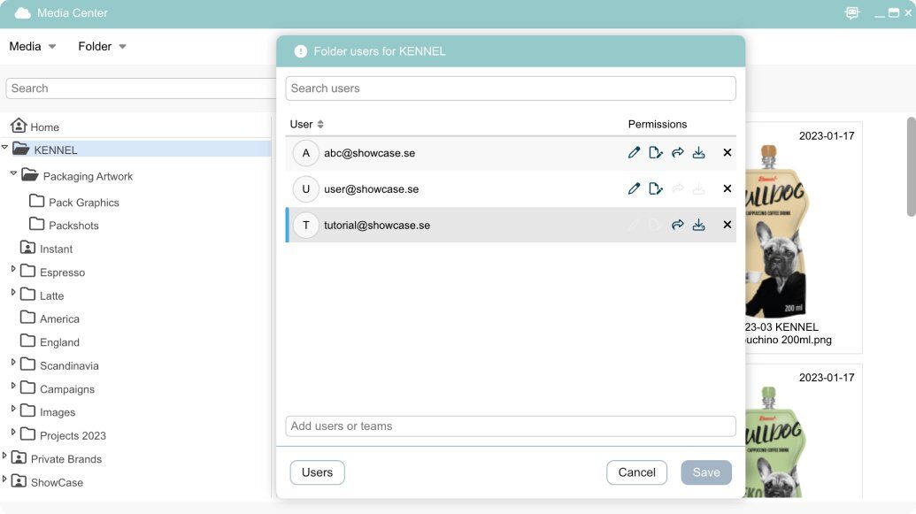 Cway Media Center folder permissions